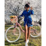 Dámsky retro bicykel 28" Lavida 7-prevodový [A] Ružový, biele kolesá